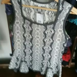 Peplum top sleeveless