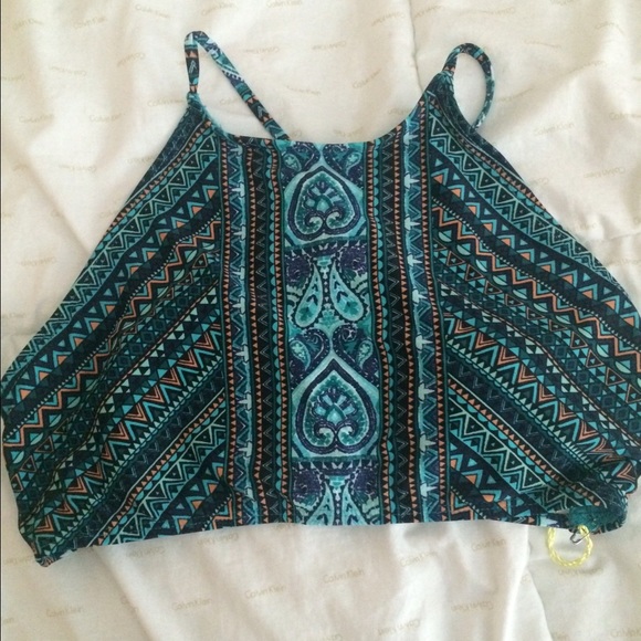 LA hearts halter swim top