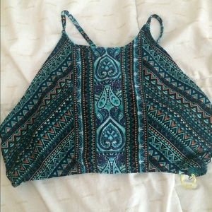 LA hearts halter swim top