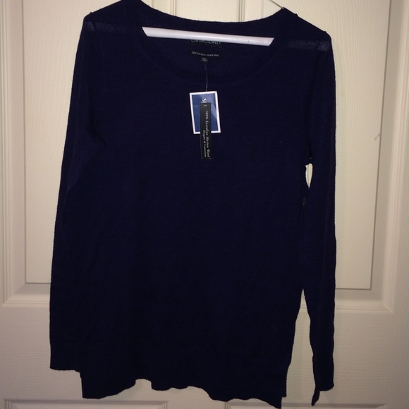 Navy wool sweater