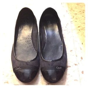Coach black Flats ! Size 11 !