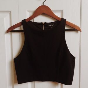 Express Black Crop Top