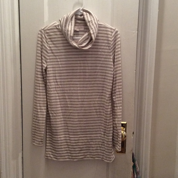 Striped turtleneck tunic