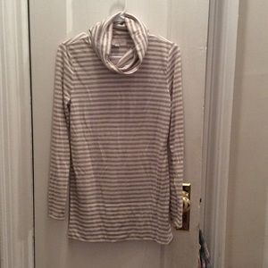 Striped turtleneck tunic