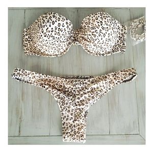 Victoria secret leopard bikini 34c /Small