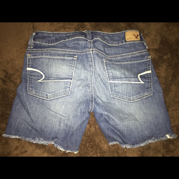 American Eagle Denim Midi Length Cutoff Shorts - Picture 2 of 2
