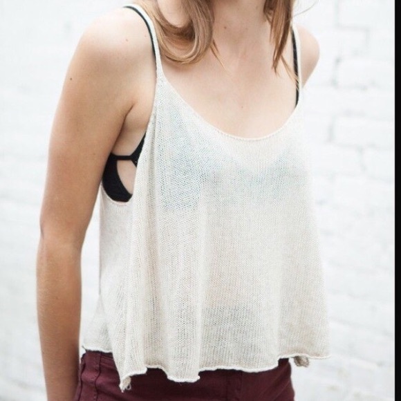 Brandy Melville cream crop top - Picture 1 of 5
