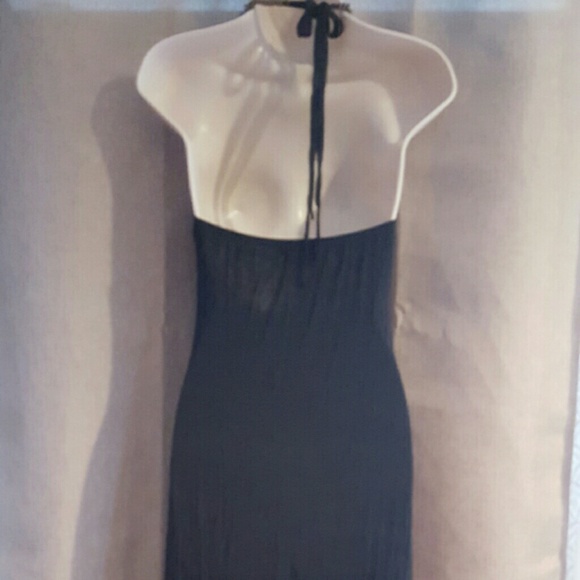 SOLD Awesome wood neckline maxi dress - Picture 3 of 4