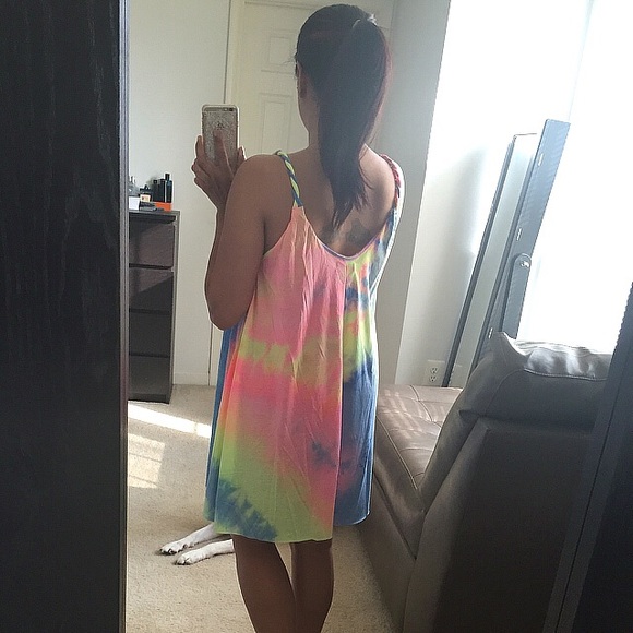 SOLD🔻BOGO 1/5 OFF❗️Colorful tie dye flowy dress - Picture 3 of 4
