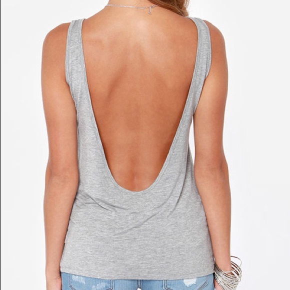 Grey backless tank