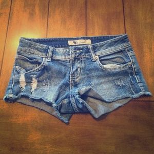 Wet Seal Ripped Jean Shorts