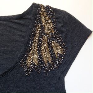 Beaded Anthropologie Tee