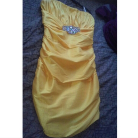 Mustard colored yellow dress