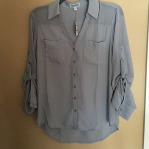 Gray express portofino dress shirt