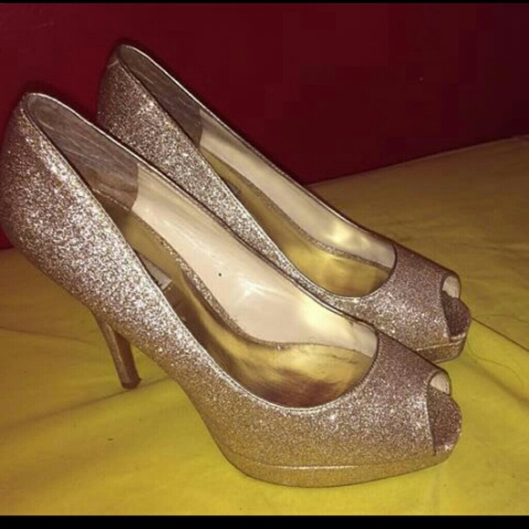 Gold Sparkly Heels