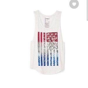 Vs pink bling American July 4 tank USA flag