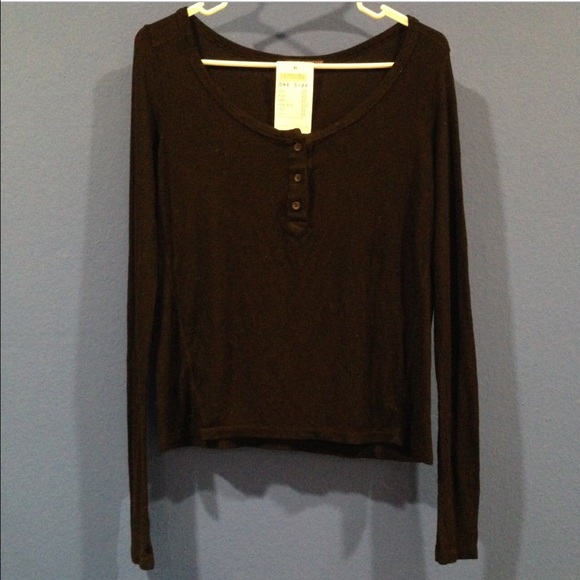 💕TRADED💕 Brandy Melville BLACK ribbed Nadia