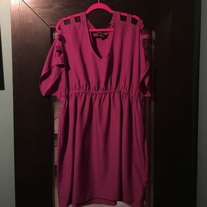 Torrid size 3 magenta peek-a-boo dress like new!