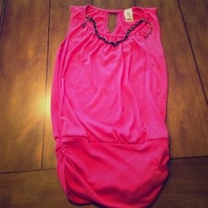 Pink flowy/tight top