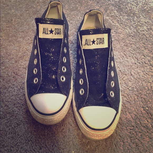 Black Glitter Converse