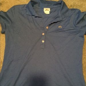 Gorgeous rich blue Lacoste polo, size 44, women