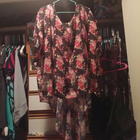 Torrid Hi Lo Floral Shirt
