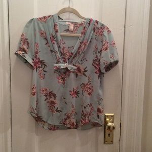 Flower print blouse