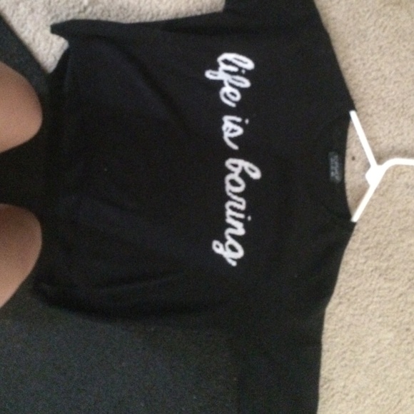 Nordstrom life is boring crop top