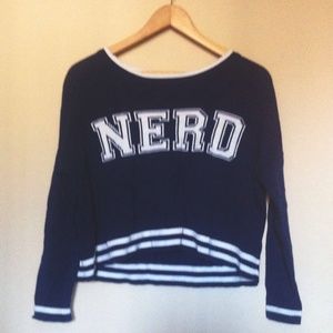 "Nerd" Crop Sweater