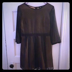Double layer polka dot party dress