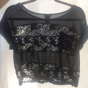 Sheer Lace Crop Top