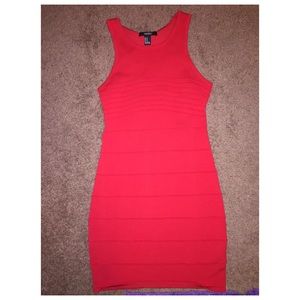 Red back cut-out Bodycon Dress