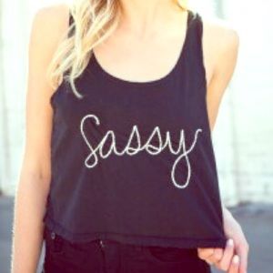 Brandy Melville Sassy Crop Top