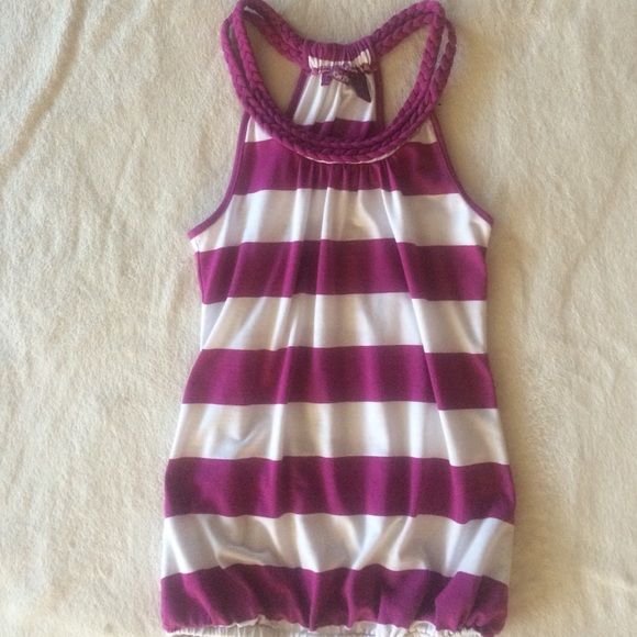 Striped Purple Racerback Tank Top