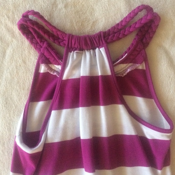 Striped Purple Racerback Tank Top - Picture 2 of 2