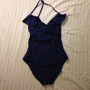 {J. Crew V-neck One-piece Swimsuit}
