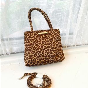 Leopard print cross body purse