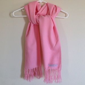 Pink Fringe Scarf