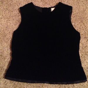 Midnight Blue Velvet Top