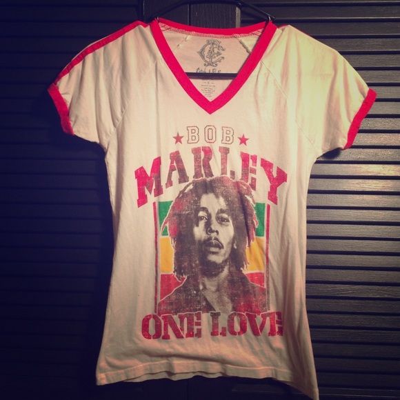 Bob Marley Fitted V-neck Tee