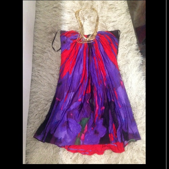 Sky Halter Mini Dress