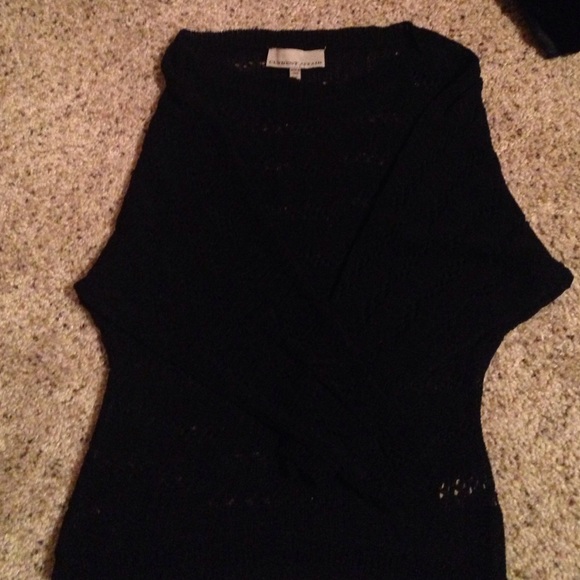 Black Open-knit Top