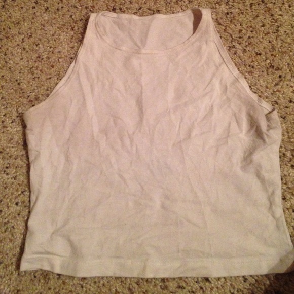White Cropped Tank