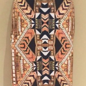 Aztec midi skirt