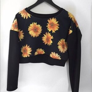 This is a sunflower crop top