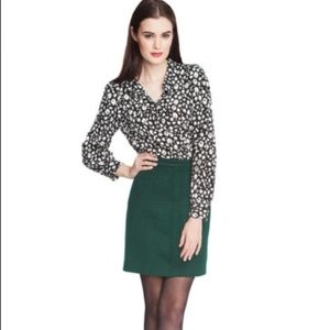 NWT Annie Griffin hunter green wool skirt