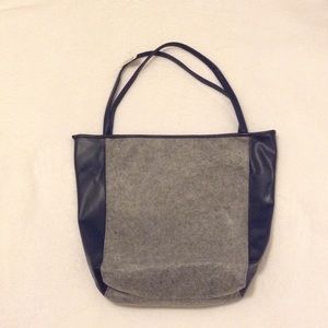 NWT Pleather and felt tote bag