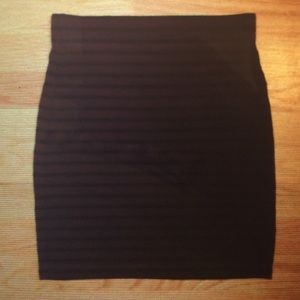 Forever 21 striped body con skirt
