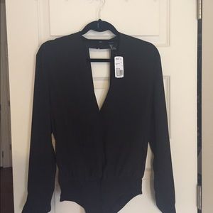 Open-Back Blouse Bodysuit