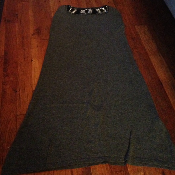 Long grey swoop back top - Picture 1 of 3